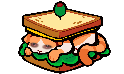 sad sandwich cat