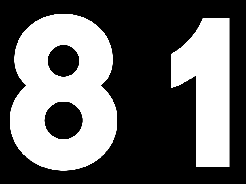 Номер 81. Цифра 81. Трафарет цифр 81. Цифры трафарет на черном фоне. Цифра 81 картинка.