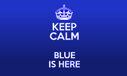 Blue is here